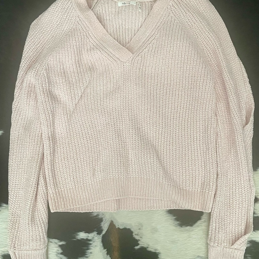 Cozy Pink V-Neck Sweater